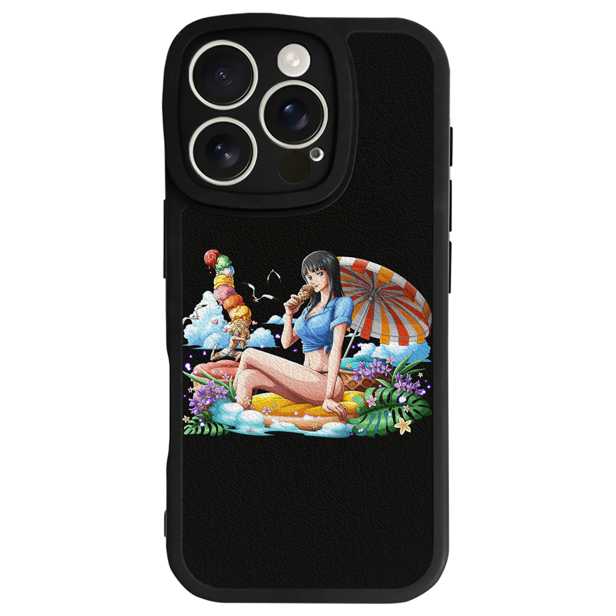（画像用） ワンピース ニコ・ロビン ONE PIECE Nico Robin 【iPhone 16シリーズ対応】シリコンスマホケース（レザー調） 材質：シリコン